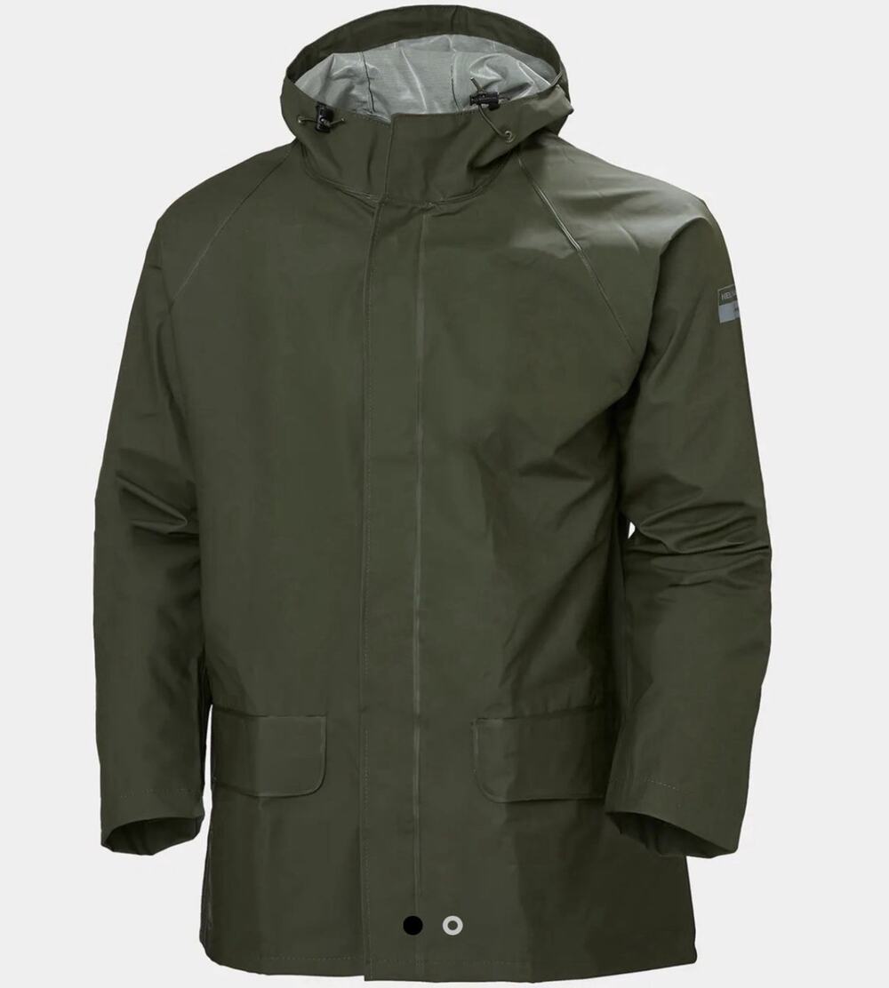 NWT Helly Hansen Mandal Raincoat Jacket •Men 3XL• Green Waterproof Rain Workwear